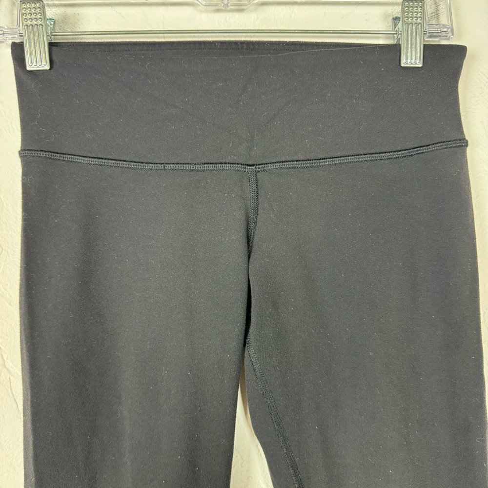 Lululemon Leggings‎ Wunder Under Crop Solid Black Classic Workout Yoga Knit - Picture 3 of 8